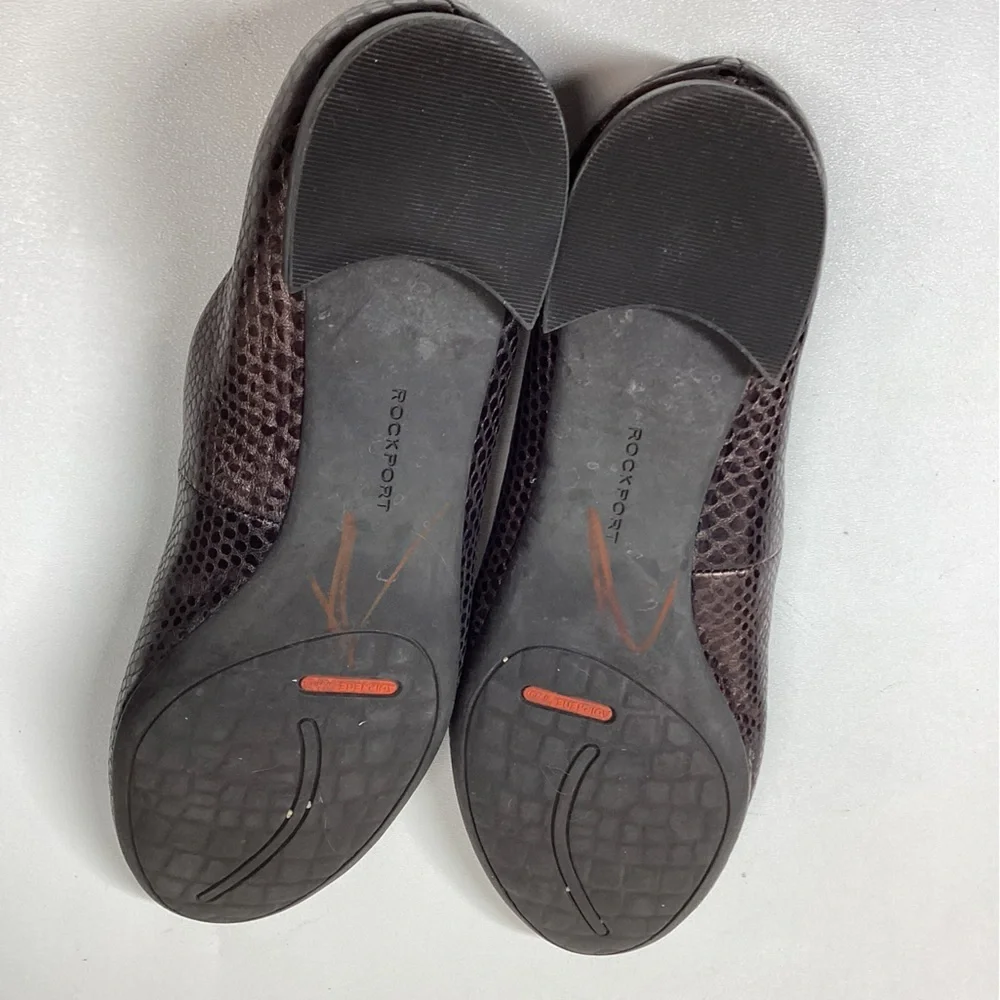 Rockport Metallic Brown Snake Pattern Flats - Picture 8 of 10